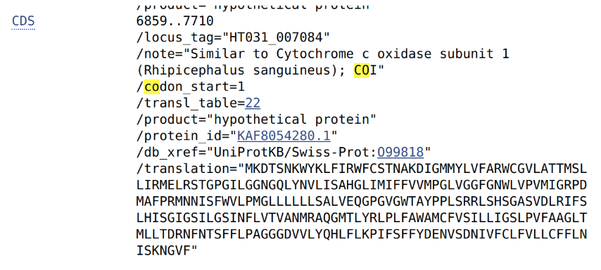 note COX1 field image 1